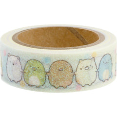 Cute Kawaii San-X Sumikko Gurashi Glitter Washi / Masking Deco Tape - F - for Scrapbooking Journal Planner Craft Agenda Schedule Gift