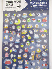 Cute Kawaii Mind Wave Ori Animal Yofukashi Blue Night Sky Dream Stars Ghost Sticker Sheet - for Journal Planner Craft Diary Gift Schedule