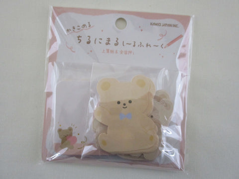 Cute Kawaii Kamio Write on Flake Stickers Sack - Bear - for Journal Planner Agenda Craft Scrapbook