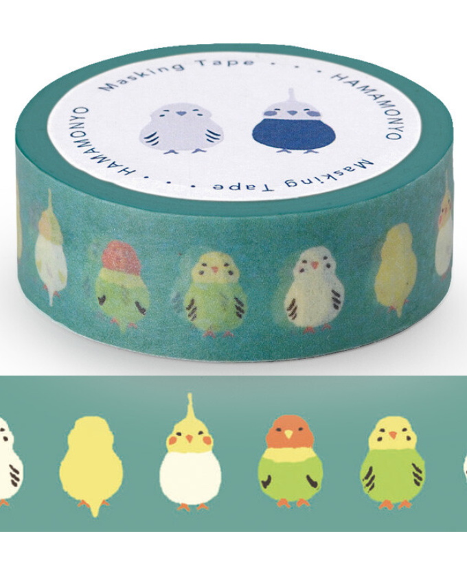 Cute Kawaii Hamamonyo Washi / Masking Deco Tape ♥ Bird for Scrapbooking Journal Planner Craft