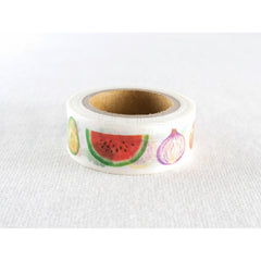 Cute Kawaii Mind Wave Foodies Washi / Masking Deco Tape - C - Fruits and Vegetables - for Scrapbooking Journal Planner Craft