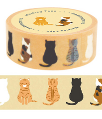 Cute Kawaii Hamamonyo Washi / Masking Deco Tape ♥ Cat Kitty Kitten Feline Pet A - for Scrapbooking Journal Planner Craft