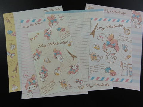 Cute Kawaii My Melody Paris Macaroon Letter Sets - Writing Paper Envelope Stationery preowned
