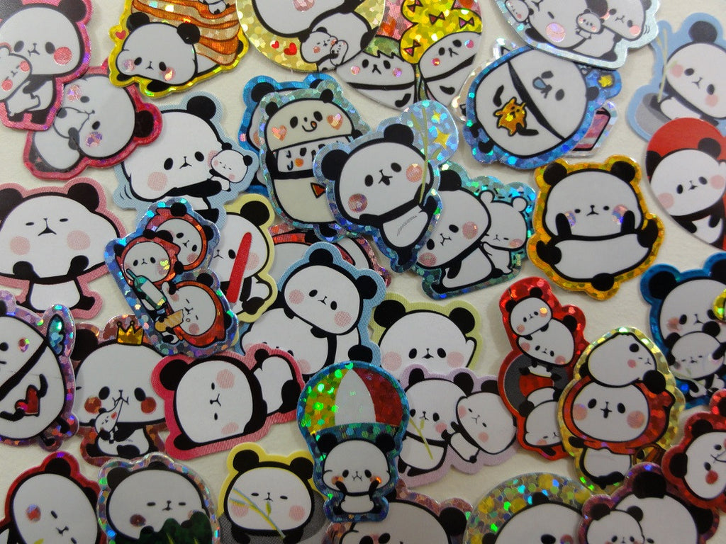 Panda Flake Stickers - 38 pcs
