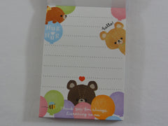 Cute Kawaii Q-Lia Hug Bears Mini Notepad / Memo Pad - Stationery Design Writing Collection