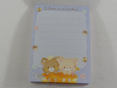 Cute Kawaii Q-Lia Choco and Cookie Bears Mini Notepad / Memo Pad - Stationery Design Writing Collection