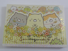 Cute Kawaii San-X Sumikko Gurashi Flower theme 4 x 6 Inch Notepad / Memo Pad - Stationery Designer Paper Collection