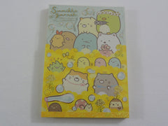 Cute Kawaii San-X Sumikko Gurashi Flower theme 4 x 6 Inch Notepad / Memo Pad - Stationery Designer Paper Collection