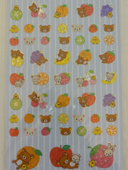 Cute Kawaii San-X Rilakkuma Fruits Sticker Sheet