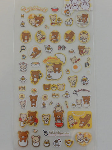 Cute Kawaii San-X Rilakkuma Eggs Breakfast Sticker Sheet