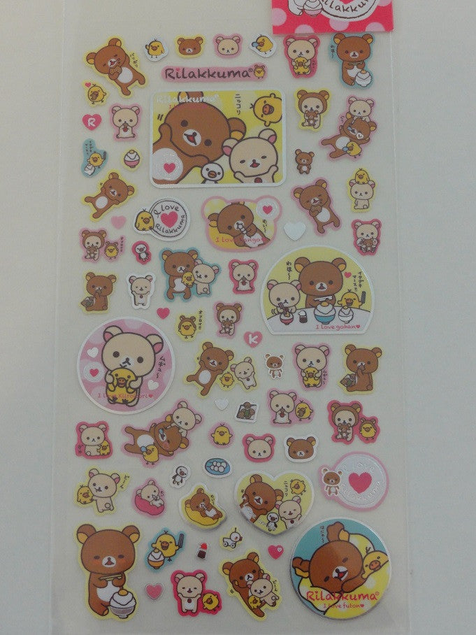 Cute Kawaii San-X I Love Rilakkuma Sticker Sheet