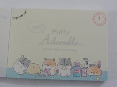 Cute Kawaii Q-Lia Adorable Puffy Hamster Mini Notepad / Memo Pad - Stationery Design Writing Collection