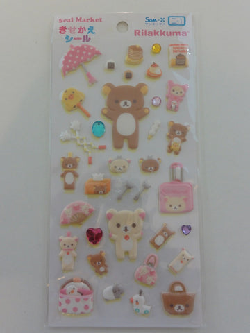 Cute Kawaii San-X Rilakkuma Spring Time Puffy Sticker Sheet