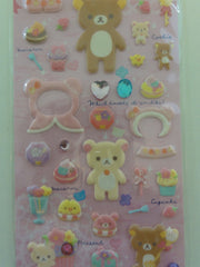 z Cute Kawaii San-X Rilakkuma Sweets Puffy Sticker Sheet