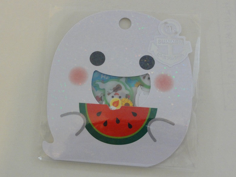 Cute Kawaii Mind Wave Summer Ghost Stickers Sack - Vintage