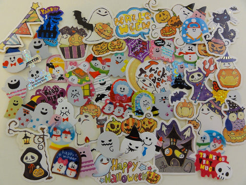 Ghost / Halloween Flake Sack Stickers - 55 pcs