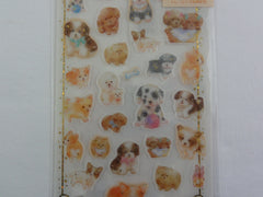 Cute Kawaii Kamio Dog Puppy Sticker Sheet - with Gold Accents - for Journal Planner Craft Agenda Organizer Scrapbook