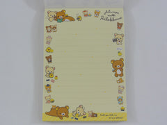 Cute Kawaii San-X Rilakkuma Bear Always with theme 4 x 6 Inch Notepad / Memo Pad - Stationery Designer Paper Collection