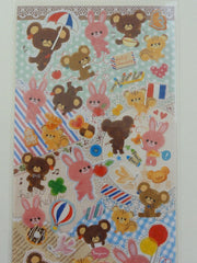 Cute Kawaii Kamio Petit Chocolate Bear and Rabbit Sticker Sheet