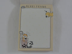 Cute Kawaii Crux Puppies Hedgehog and Bubble Tea Mini Notepad / Memo Pad - Stationery Design Writing Collection