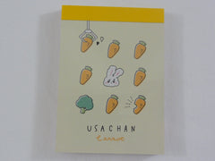 Cute Kawaii Crux Carrot Rabbit Usachan Mini Notepad / Memo Pad - Stationery Design Writing Collection