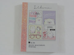 Cute Kawaii Crux Bear Sunday Bubble Tea Unicorn Mini Notepad / Memo Pad - Stationery Designer Paper Collection