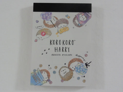 Cute Kawaii Crux Hedgehog Candy Friends Mini Notepad / Memo Pad - Stationery Designer Paper Collection