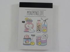 Cute Kawaii Crux Sweet Peachy Peach Bubble Drink Mini Notepad / Memo Pad - Stationery Designer Paper Collection