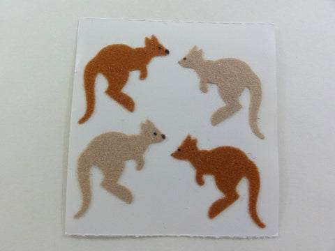 Sandylion Kangaroo Fuzzy Sticker Sheet / Module - Vintage & Collectible
