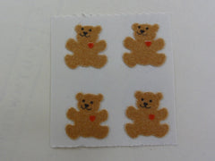 Sandylion Bear Fuzzy Sticker Sheet / Module - Vintage & Collectible