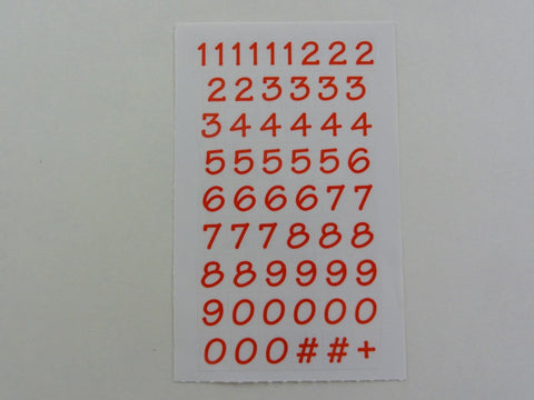 Mrs Grossman Numbers Bitsy Red Sticker Sheet / Module - Vintage & Collectible 2005