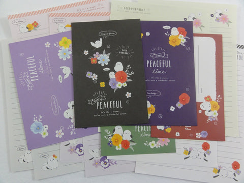 Cute Kawaii Crux Birds Spring Peaceful Time Letter Sets - Stationery Writing Paper Envelope Penpal