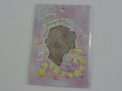 Cute Kawaii Q-Lia Princess Fairy Tale Stickers Flake Sack - D Rapunzel - Collectible Planner Journal Scrapbooking Craft DIY Organizer - Princess Fairy Tale