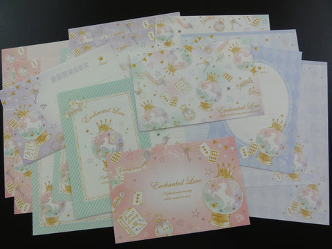 Cute Kawaii Q-Lia Enchanted Love Unicorn Letter Sets