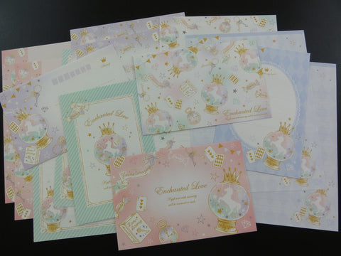 z Kawaii Cute Q-Lia Enchanted Love Unicorn Letter Sets