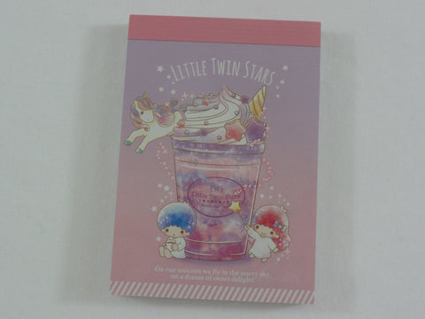 Cute Kawaii Sanrio Little Twin Stars Unicorn Mini Notepad / Memo Pad - Stationery Designer Paper Collection