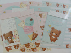 Cute Kawaii San-X Rilakkuma Letter Sets - 2019 Ice Cream - Stationery Writing Paper Envelope