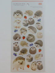 Cute Kawaii Mind Wave Hedgehog Photo Sticker Sheet - for Journal Planner Craft