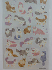 Cute Kawaii Mind Wave Cat Kitten Sticker Sheet - for Journal Planner Craft