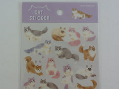 Cute Kawaii Mind Wave Cat Kitten Sticker Sheet - for Journal Planner Craft