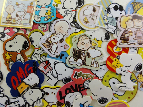 Peanuts Snoopy Flake Sack Stickers - 50 pcs