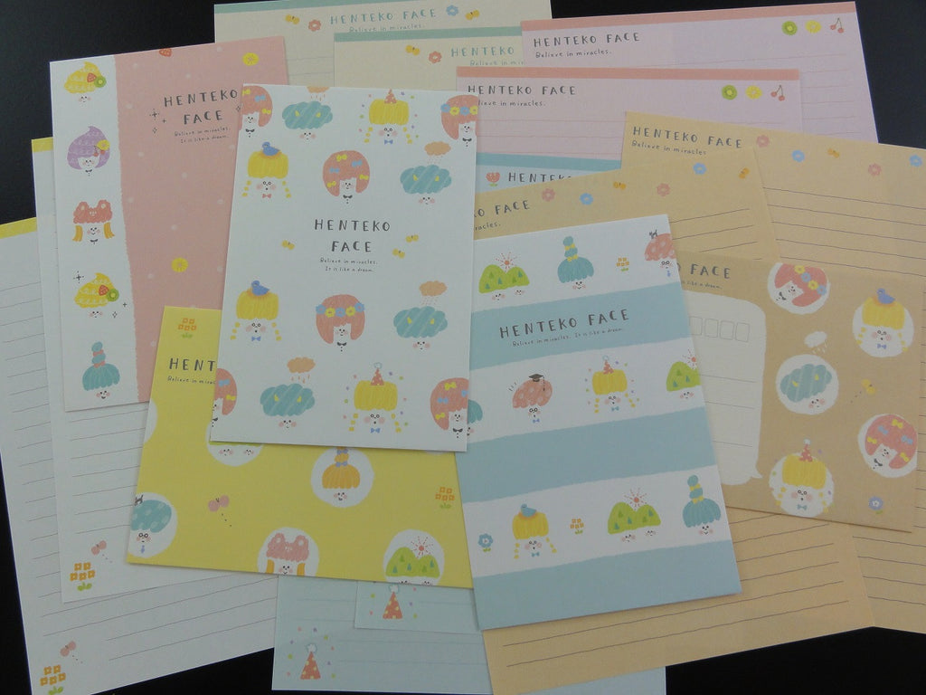 Kawaii Cute Crux Henteko Letter Sets