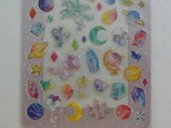 Cute Kawaii Mind Wave Planet Stars Unicorn Horoscope Sticker Sheet - for Journal Planner Craft Organizer Calendar