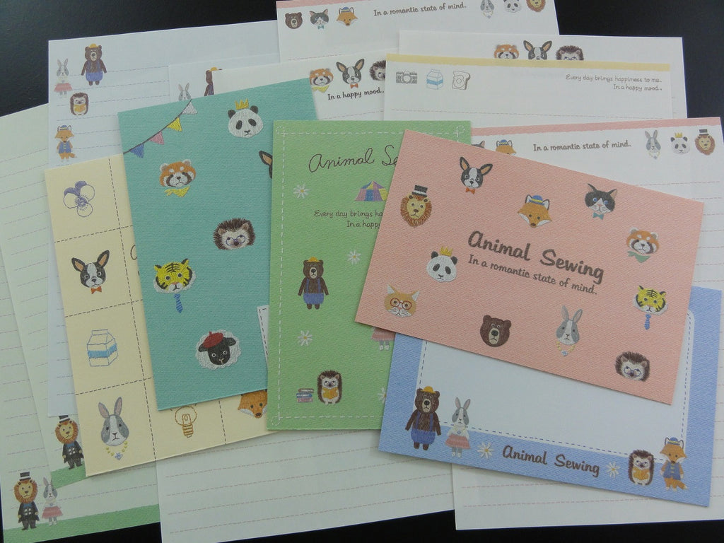 Cute Kawaii Kamio Animals Sewn Embroidery Letter Sets