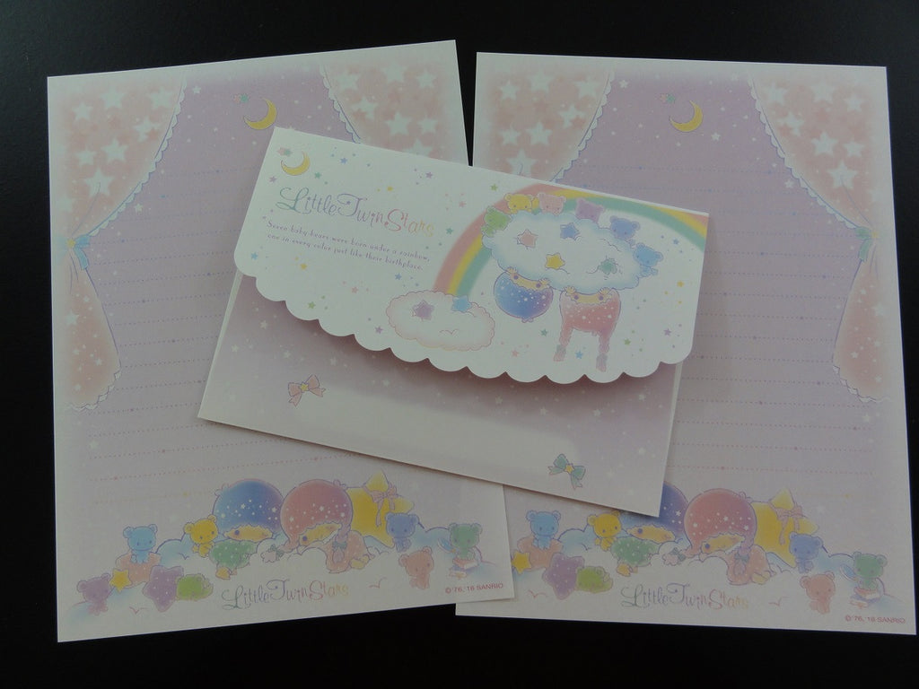 Cute Kawaii Little Twin Stars Seven Baby Bears Letter Set - Rare - Writing Paper Envelope Stationery