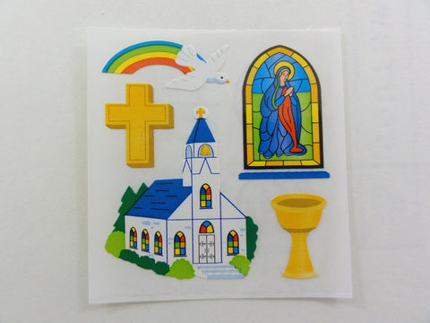 Sandylion Church Cross Sticker Sheet / Module - Vintage & Collectible