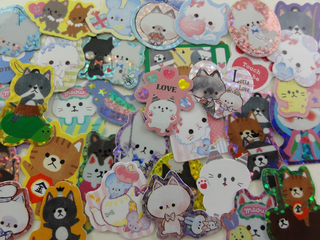 z Cat Kitten Kitty theme Flake Stickers - 40 pcs