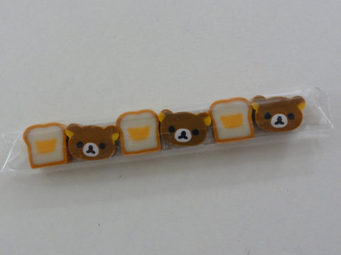 Cute Kawaii San-X Rilakkuma Bread Bakery Mini Die Cut Eraser - B