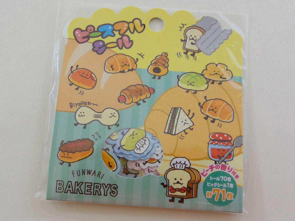 Cute Kawaii Mind Wave Funwari Bakery Bread Bake Goods Stickers Sack