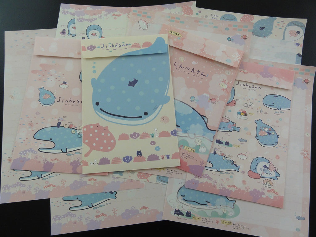 Cute Kawaii San-X Jinbesan Whale Letter Sets - A